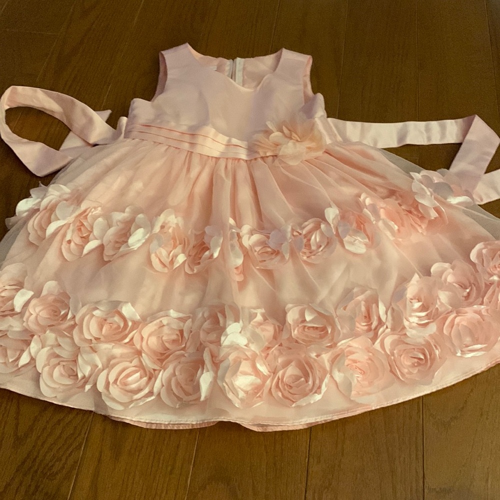 Bonnie Baby size 24mo pink floral formal dress